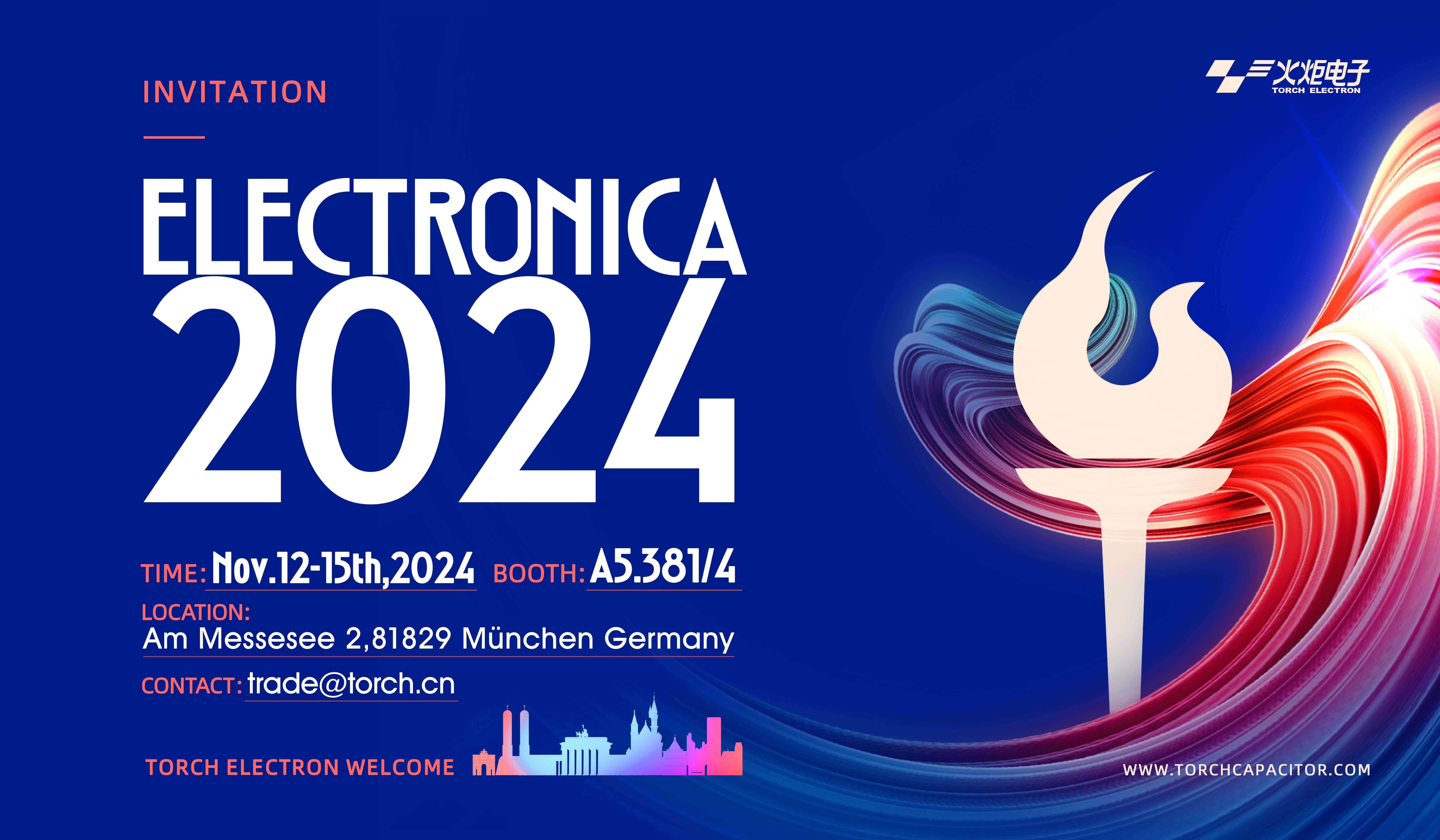 Electronica 2024 Germany Invitation from Torch Electron